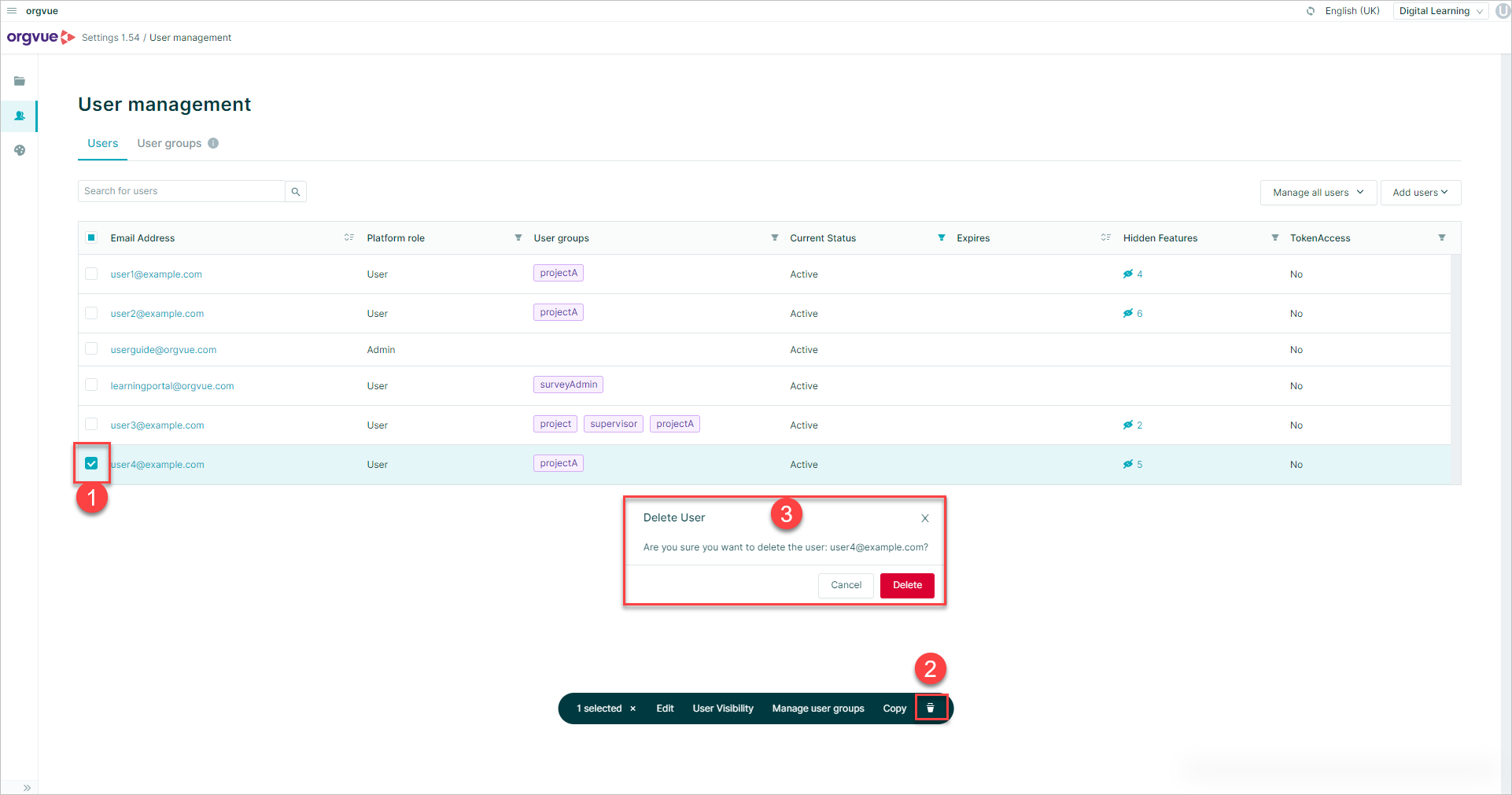 User Management | Orgvue Settings User Guide