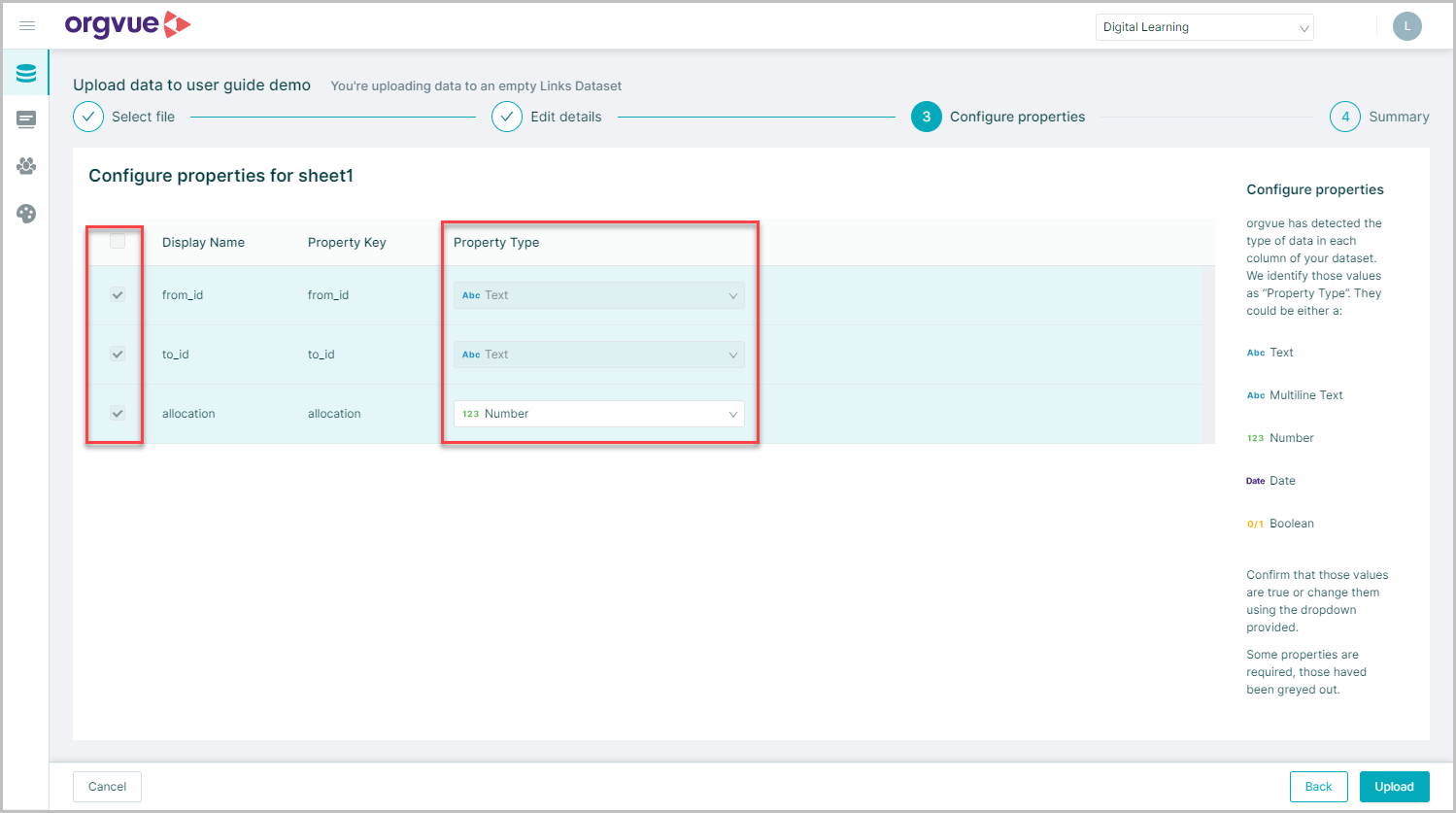 Links | Orgvue Settings User Guide