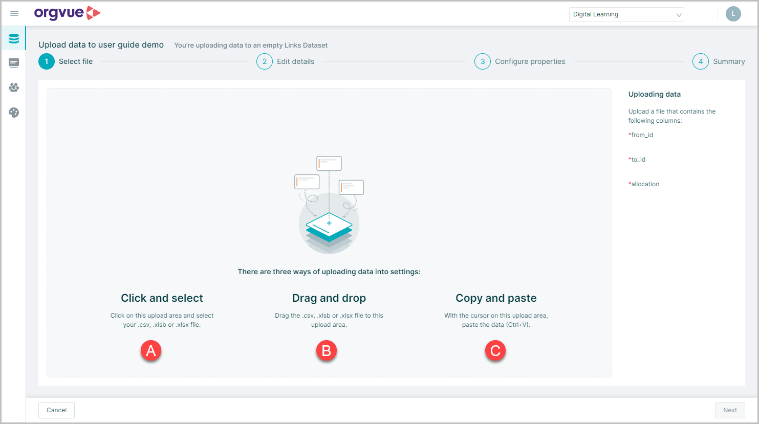 Links | Orgvue Settings User Guide