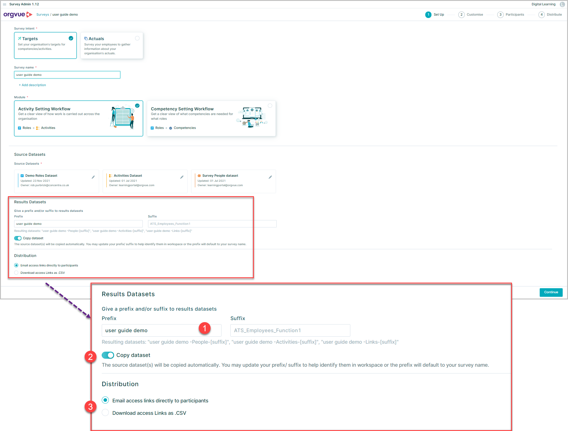 3.2 Set Up | Orgvue Survey Admin User Guide