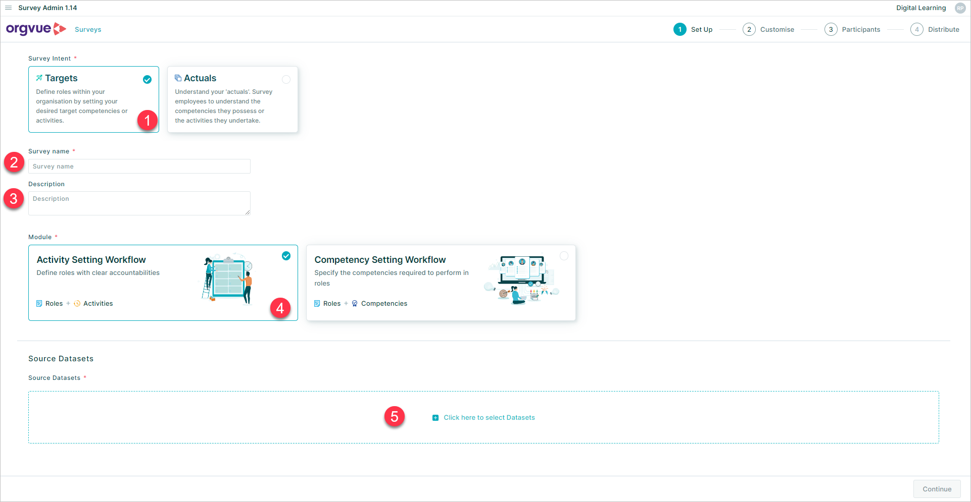 3.2 Set Up | Orgvue Survey Admin User Guide