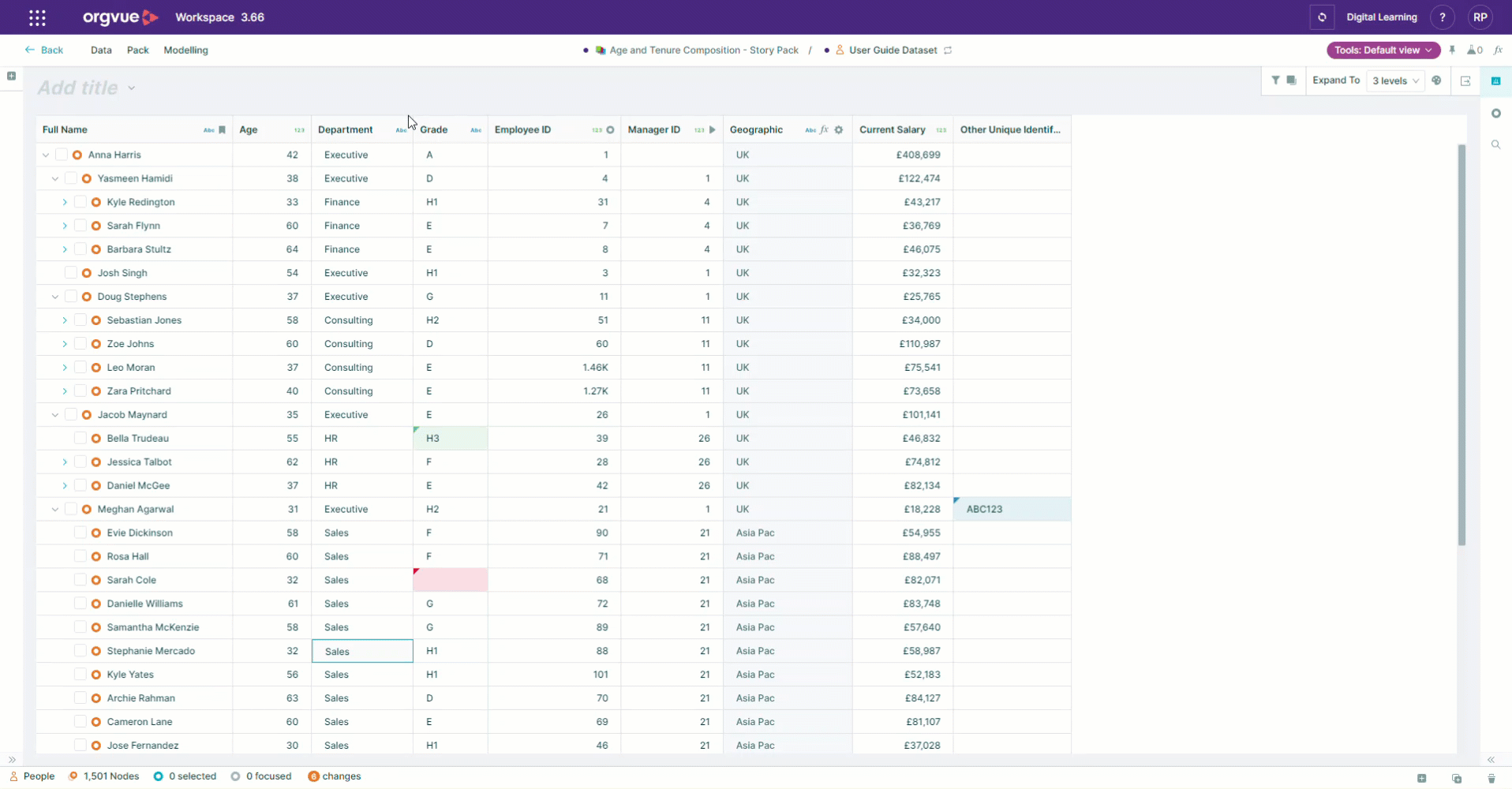 Worksheet Slide | Workspace User Guide