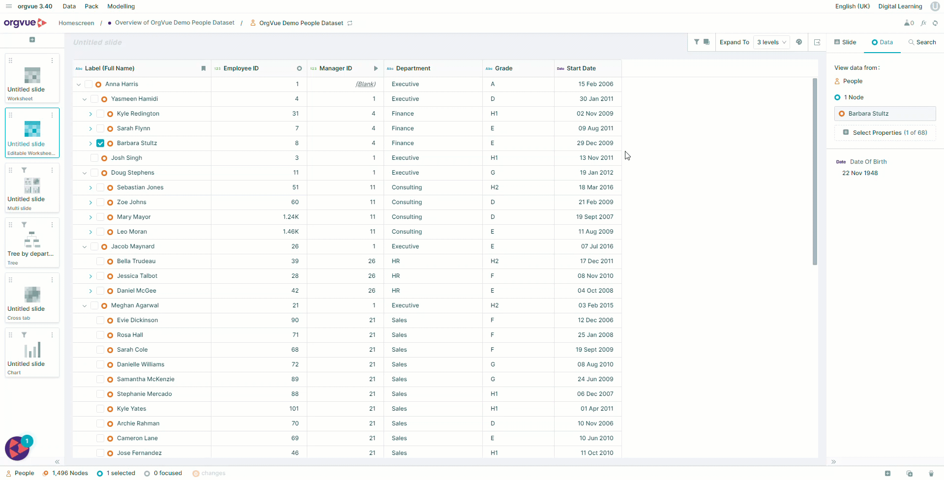 Worksheet Slide | Workspace User Guide