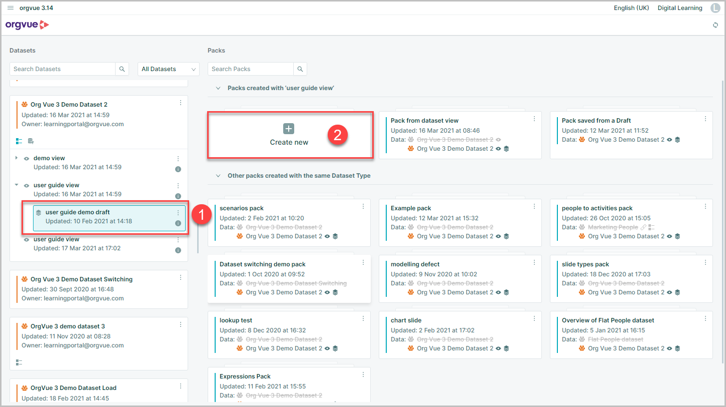 Views and Drafts | Workspace User Guide