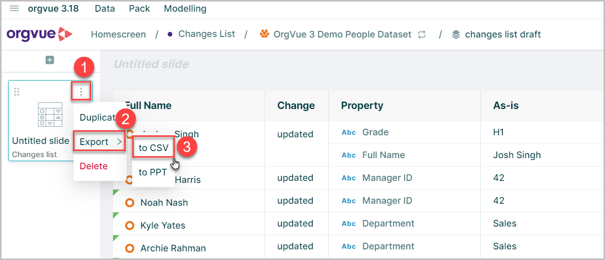 Changes List | Workspace User Guide