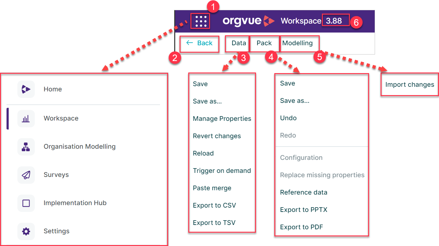 Menu Bar | Workspace User Guide
