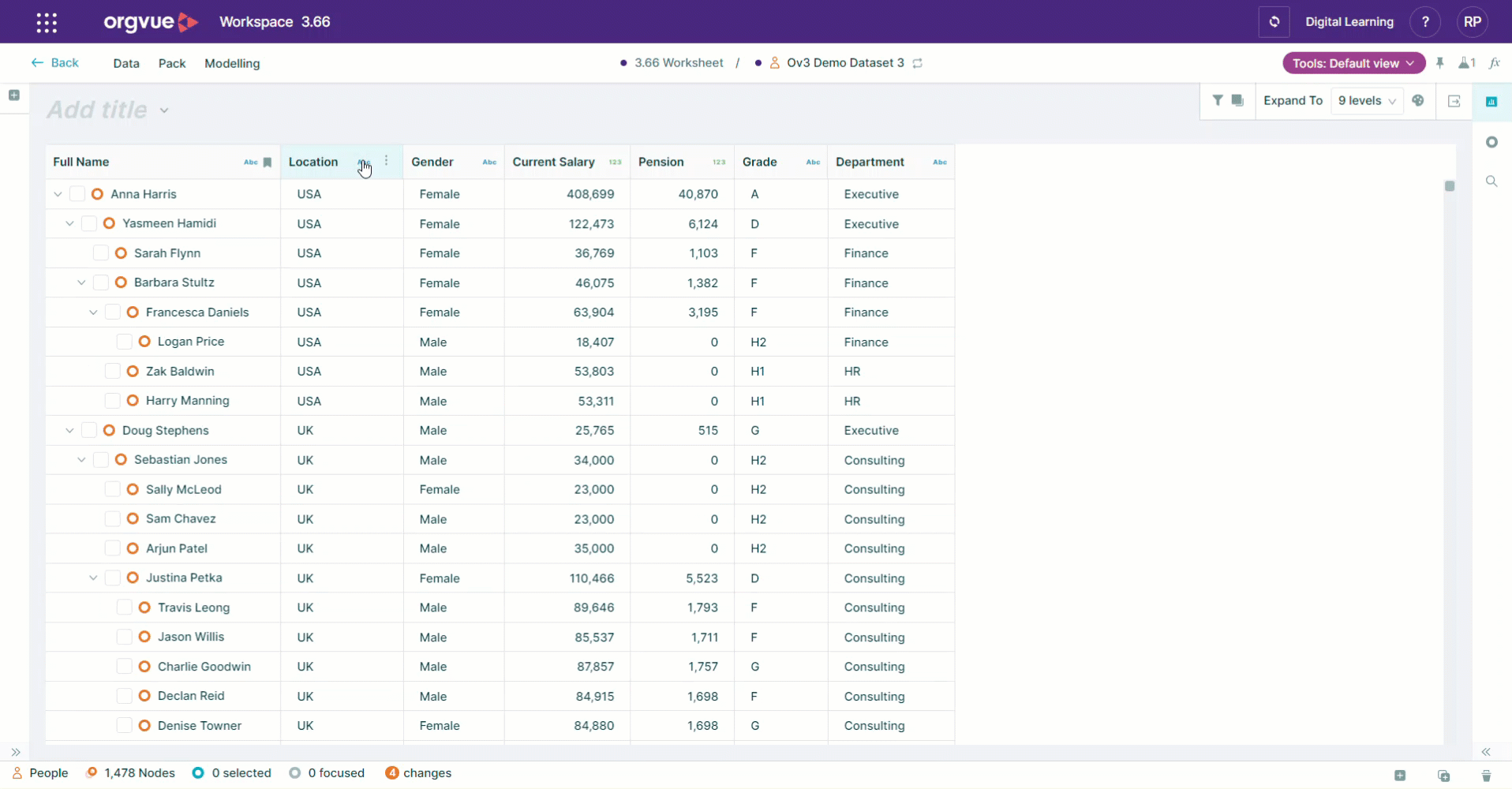 Worksheet Slide | Workspace User Guide